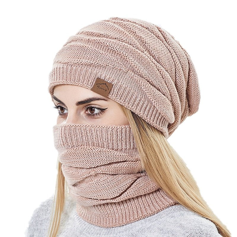 winter beanie and scarf set /Mask
