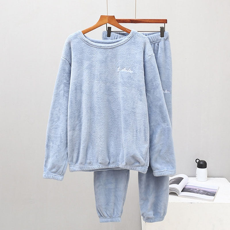 AM-II  fleece pajamas set sleepwear/homewear