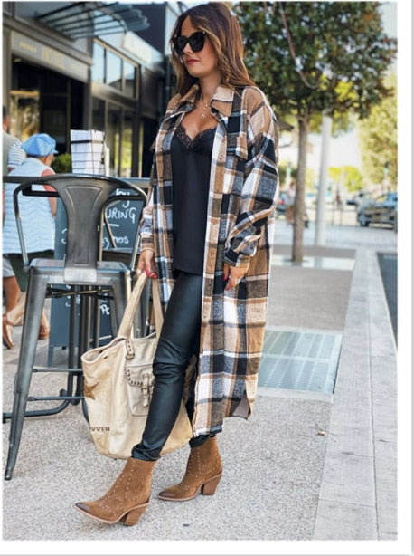Urban 'ASYOU' long plaid coat