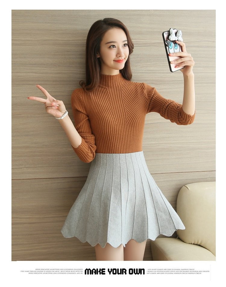 Turtleneck Sweater Ladies Knitted Sweater