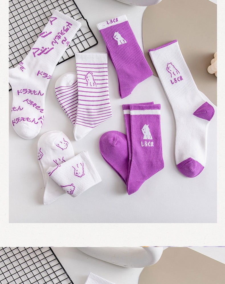 women's purple socks 6pairs lot