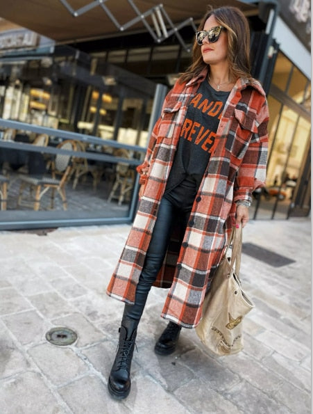 Urban 'ASYOU' long plaid coat