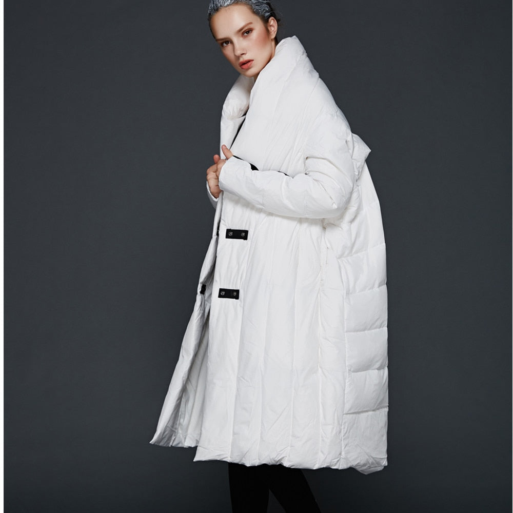 Petite winter 90% Duck Down Coat hooded cloak style