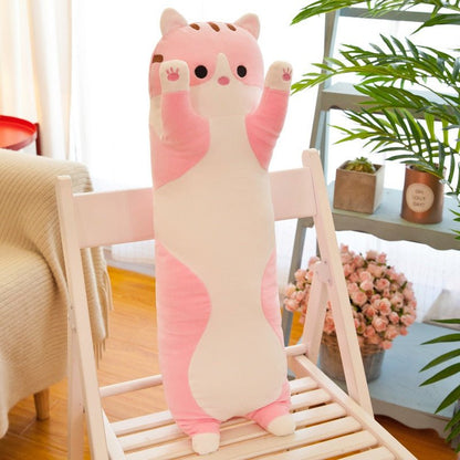 50cm / Pink Cute long cat plush pillow 152:201336174#50cm;14:175#Pink