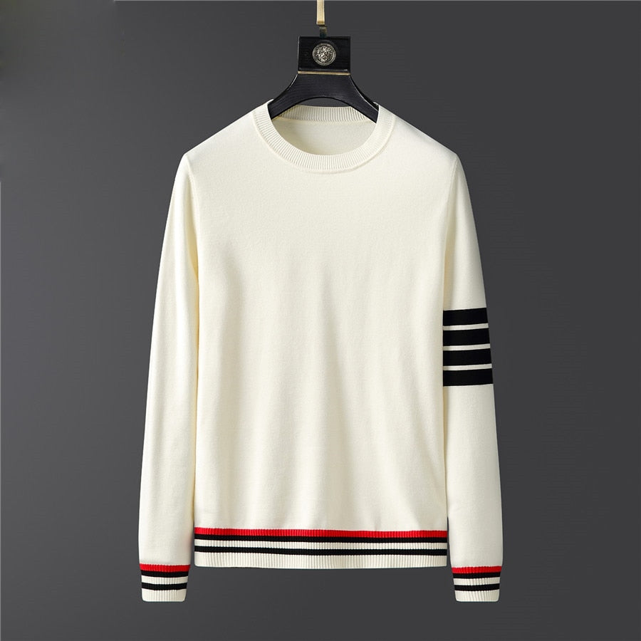 "WING" sweater pullover striped slim fit