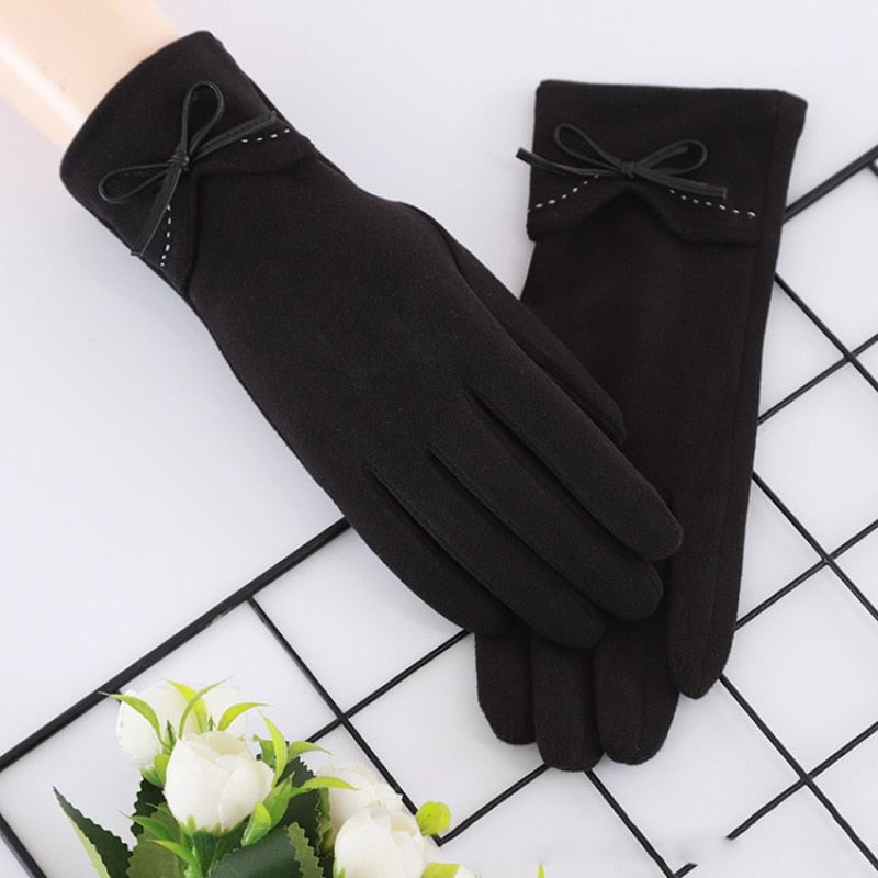 black / One Size women's winter gloves touch screen 14:1254#black;200000287:200003528