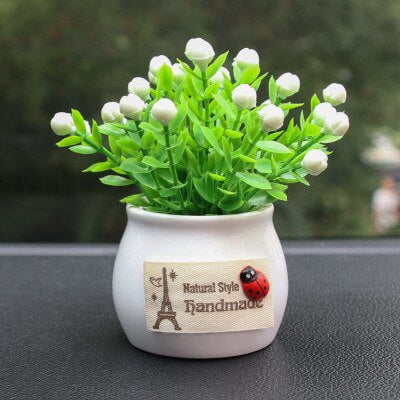 white Potted plant / China car dashboard ornaments 200000182:350850#white Potted plant;200007763:201336100