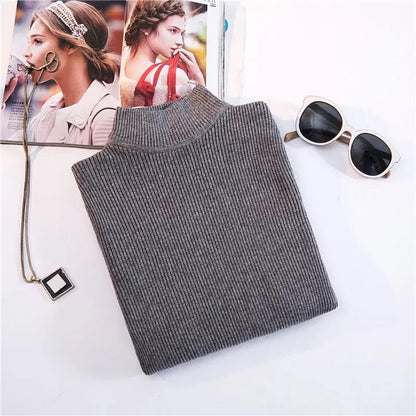 Gray / S Womens turtleneck sweaters Long Sleeve Slim 14:350850#Gray;5:100014064