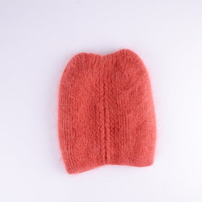 Orange / size54-60cm knit winter hats for ladies fur beanie 14:350852#Orange;5:361385#size54-60cm