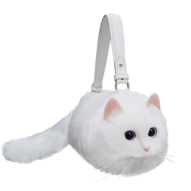 white cat prince handbag