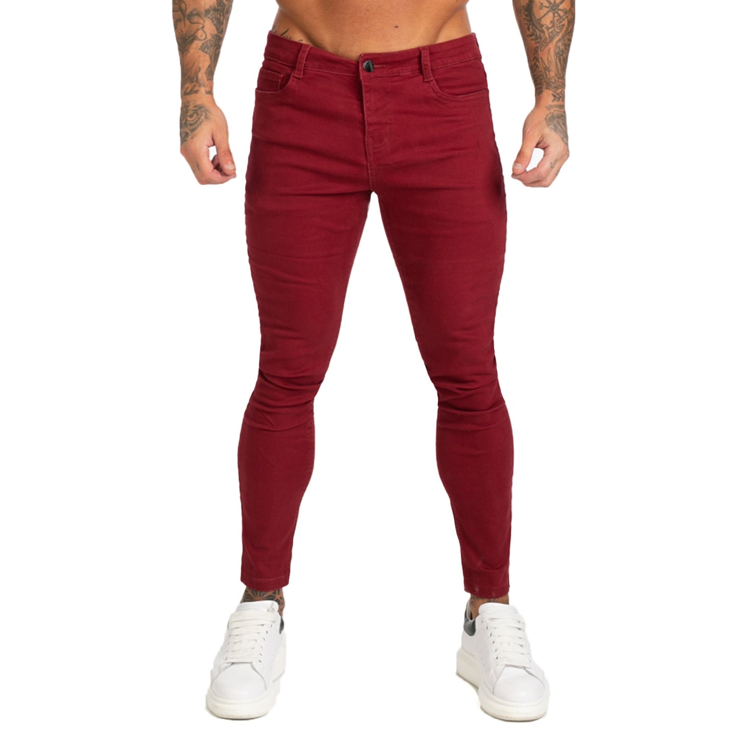 Red super skinny fit jeans Z173