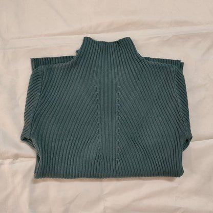Blue / One Size Turtleneck Sweater Ladies Knitted Sweater 14:203027876#Blue;5:200003528