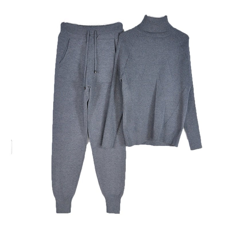 Gray / S Winter Sweaters Tracksuit Turtleneck 14:691#Gray;5:100014064