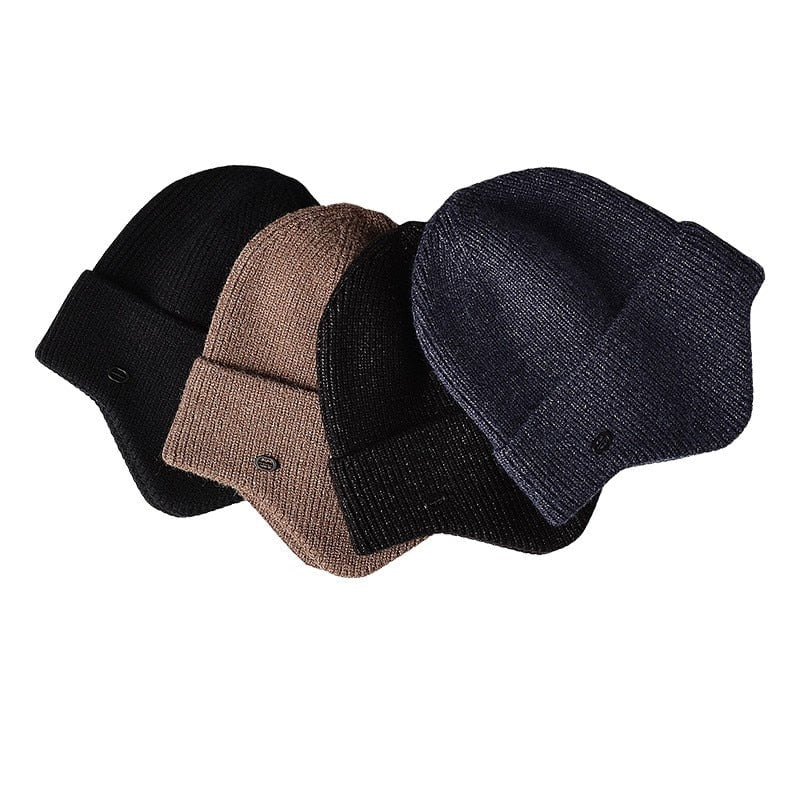 Mens winter cap with earmuff