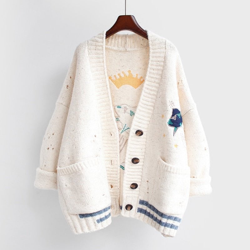 beige / One Size winter knit sweater elegant V neck 14:771;5:200003528