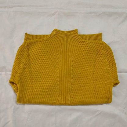 Yellow / One Size Turtleneck Sweater Ladies Knitted Sweater 14:201447514#Yellow;5:200003528
