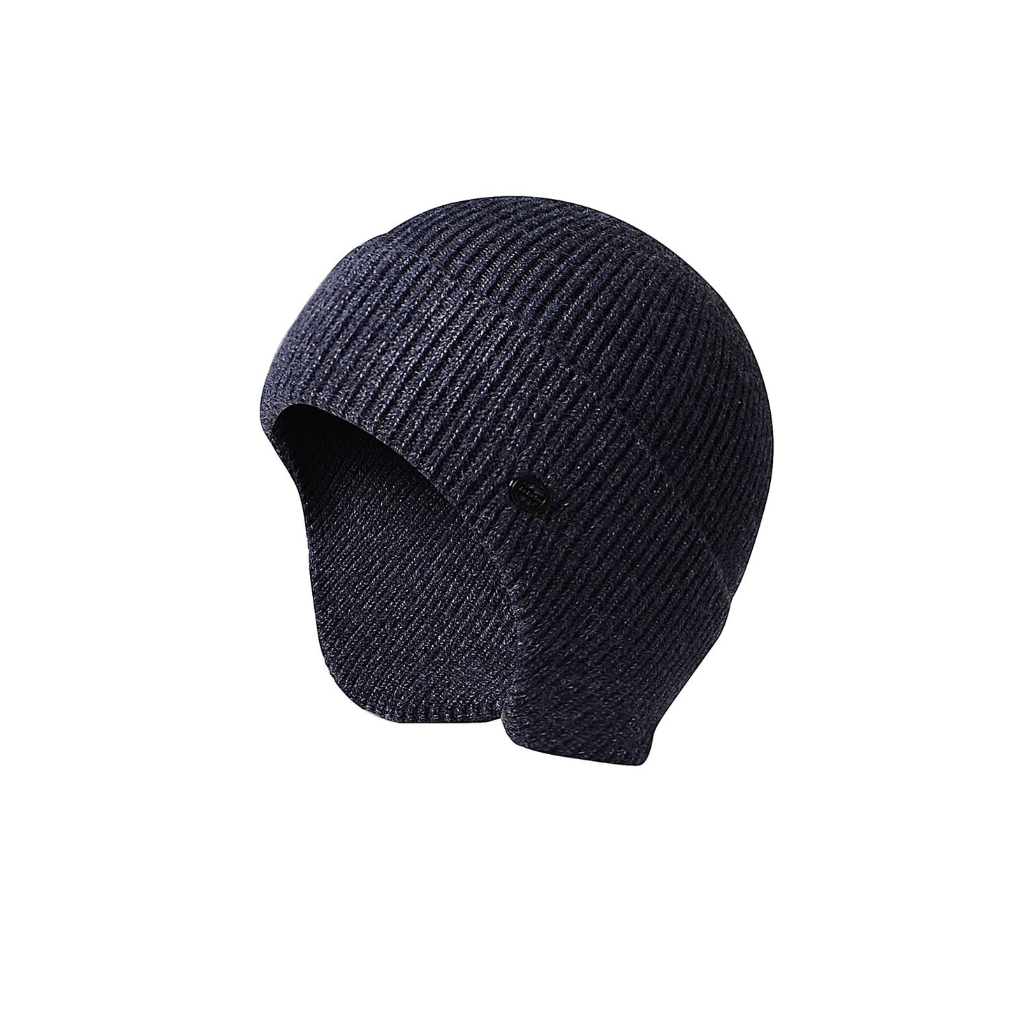 C Knitted Beanie Hat Mens winter cap with earmuff 14:173#C Knitted Beanie Hat