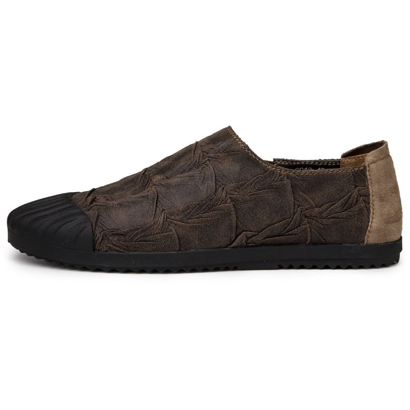Dark Brown / 38 men's slip-on shoes leather golden 14:365458#Dark Brown;200000124:200000898
