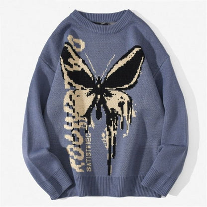 Butterfly knitted sweater oversized Lan / M Butterfly knitted sweater oversized BKS:6802931613303.01