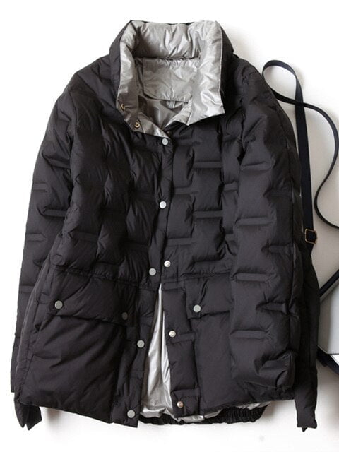 Winter jackets for women Black / S Winter Jacket Women Stand Collar WJS:6802895974794.07