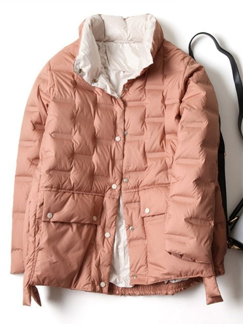 Winter jackets for women Pink / S Winter Jacket Women Stand Collar WJS:6802895974794.04