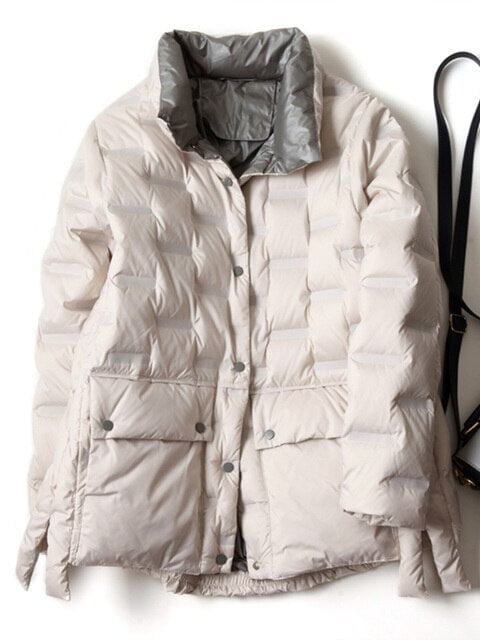 Winter jackets for women Beige / S Winter Jacket Women Stand Collar WJS:6802895974794.10