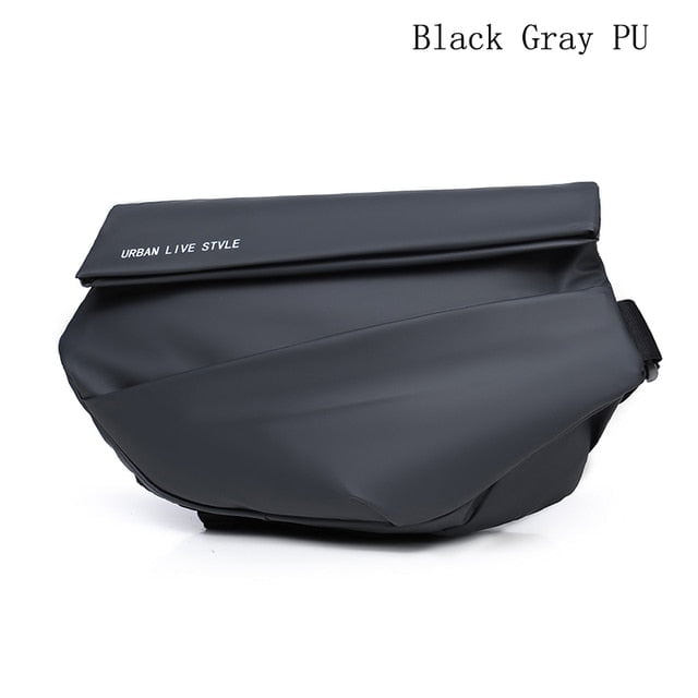 mens crossbody bag waterproof Black Gray PU mens crossbody bag waterproof MWB:6802603069962.09