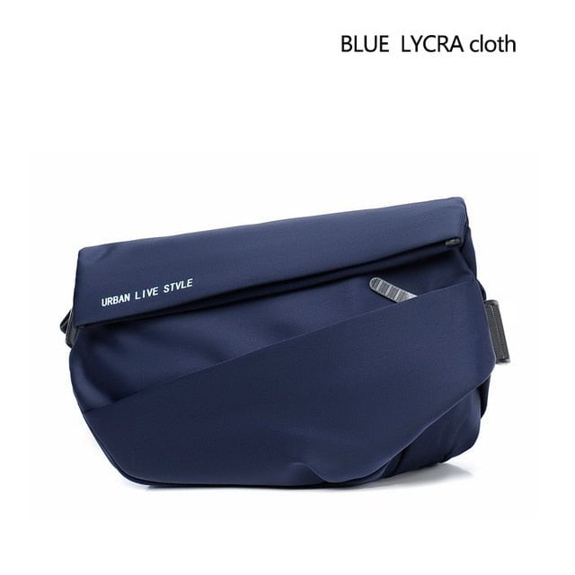 mens crossbody bag waterproof Blue LYCRA cloth mens crossbody bag waterproof MWB:6802603069962.01