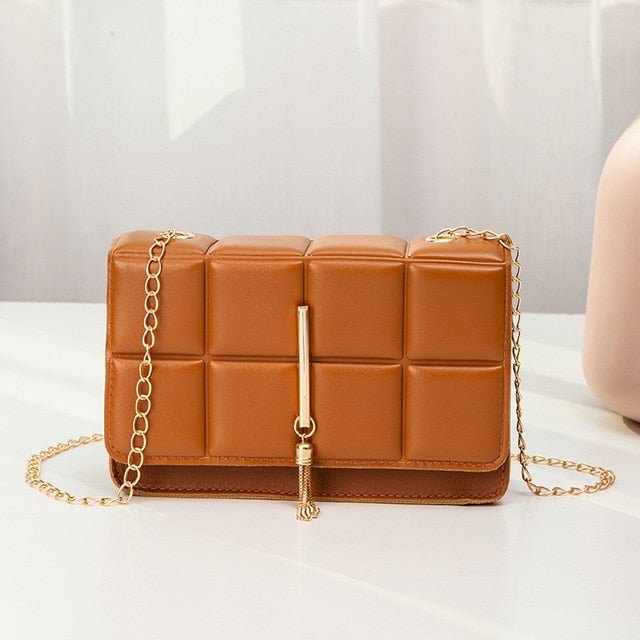 handbags Tassels brown / 20*6*12CM Moden Leather Shoulder Bag MSB:6804278989254.09