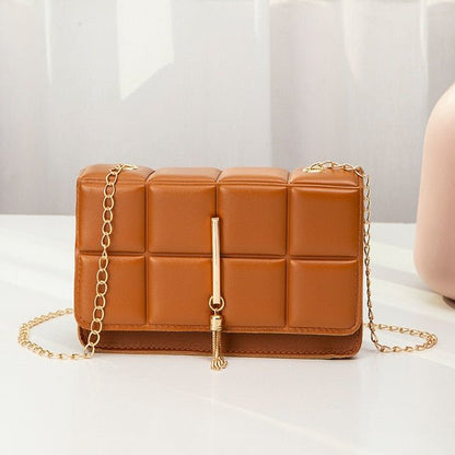 handbags Tassels brown / 20*6*12CM Moden Leather Shoulder Bag MSB:6804278989254.09