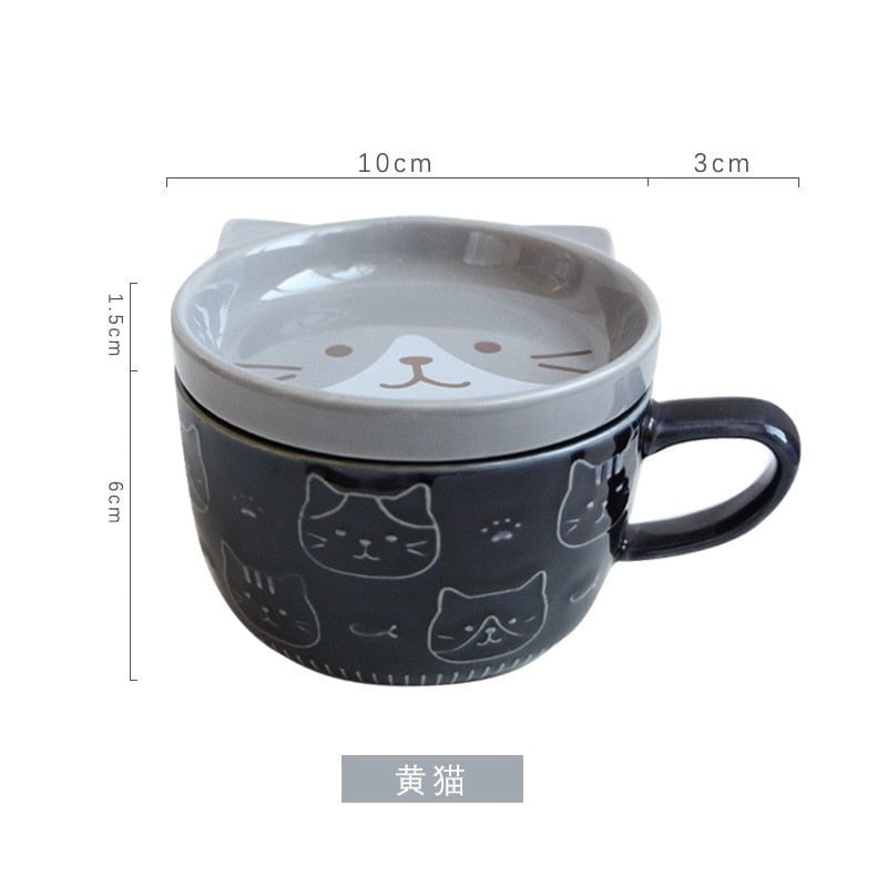 A / 301-400ml cat mug cute ceramic coffee cup 14:173#A;26:200007962
