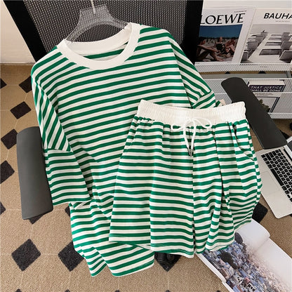 Originals "VM"striped T-shirt and shorts set