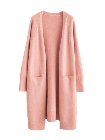 Pink / One Size oversize long sweater cardigans jacket coat ln 14:1052;5:200003528