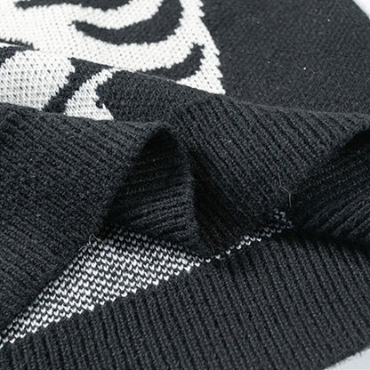 'SKELETON'Bone oversized knitted sweaters Unisex