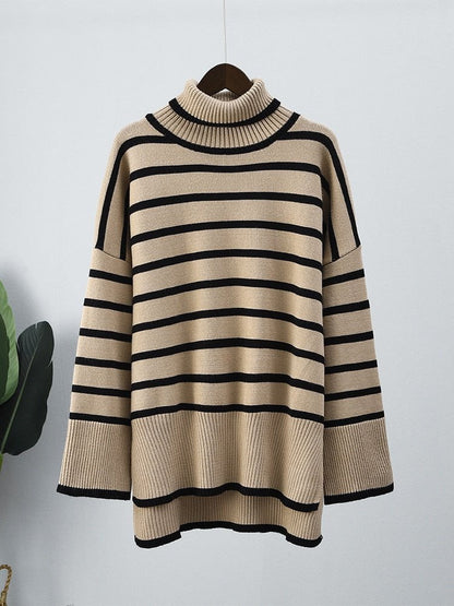 Khaki / S Wide sleeve knit sweater-winter 14:175#Khaki;5:100014064