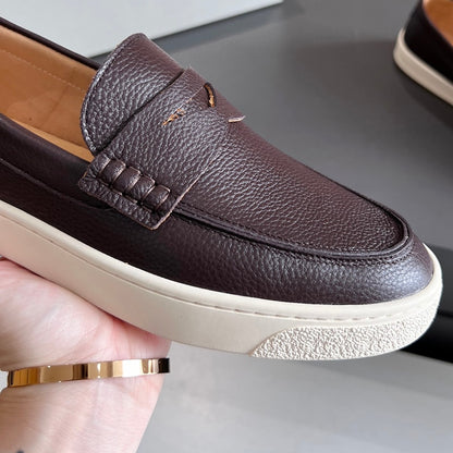 Handmade high-quality leather flat comfort shoes