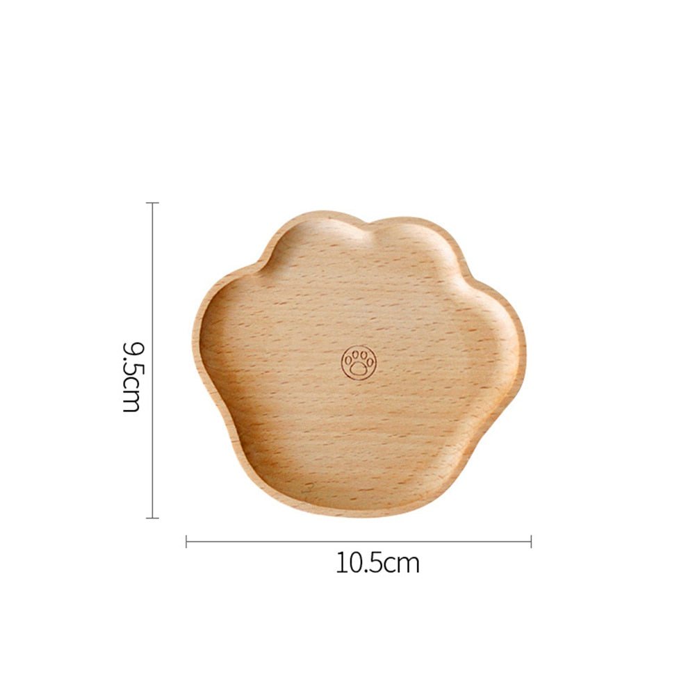 wooden cat paw coaster