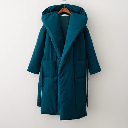 Urban bliss long thick fluffy coat with belt