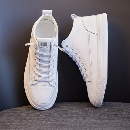 Essentials white real leather sneakers