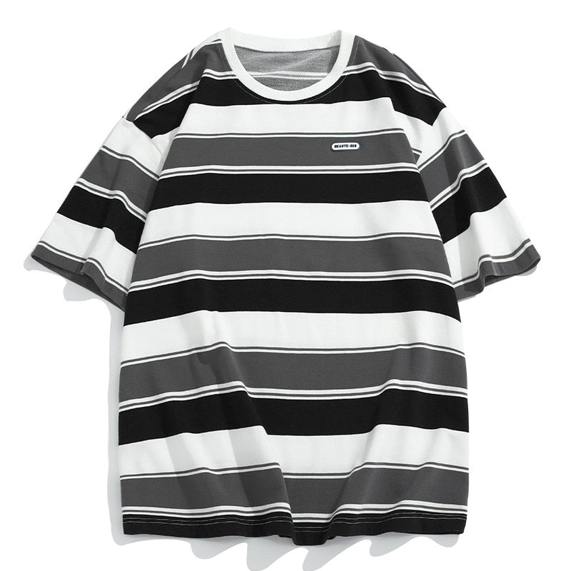RS-CK21 Oversized stripe T-shirt