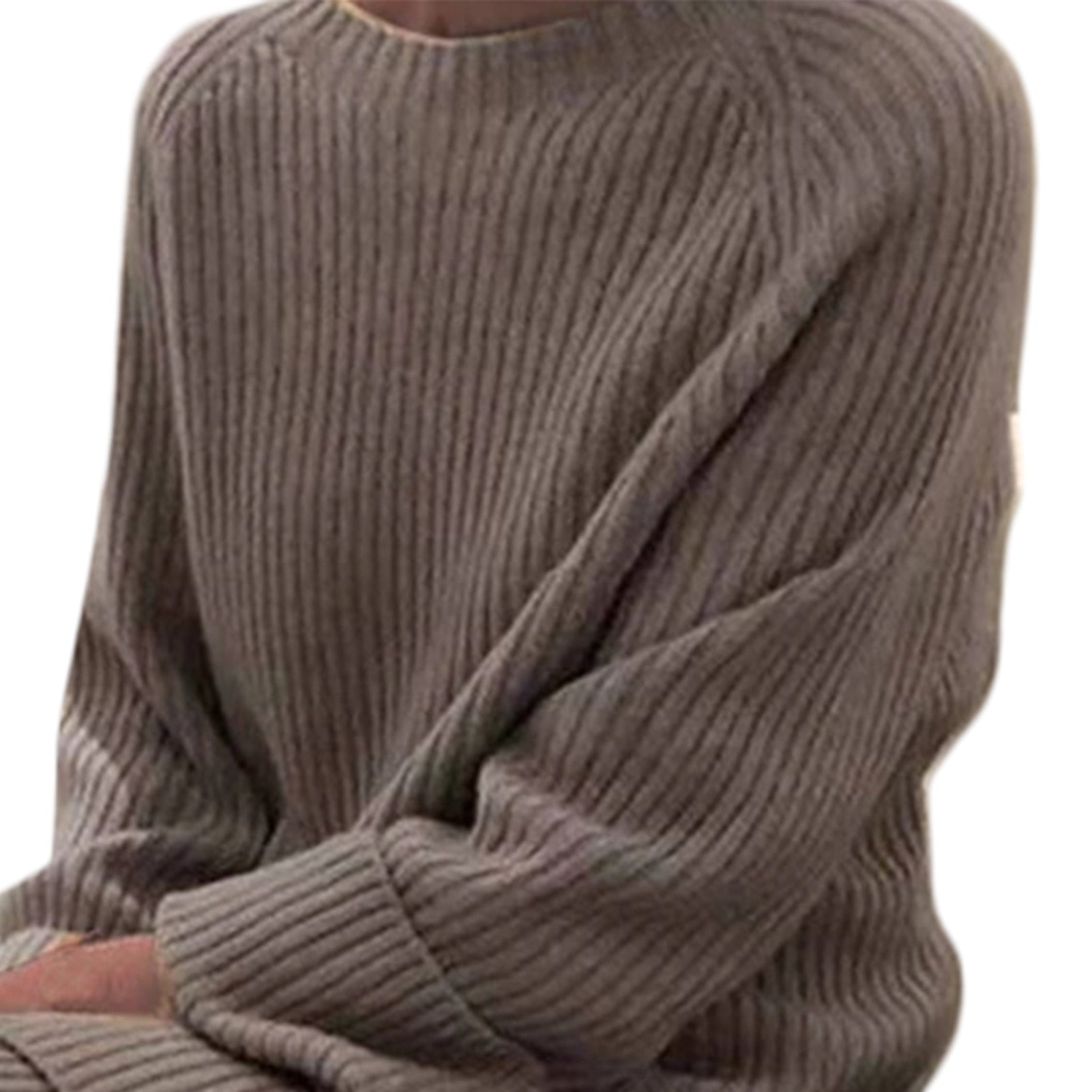 knitting loose pullover pants o-neck