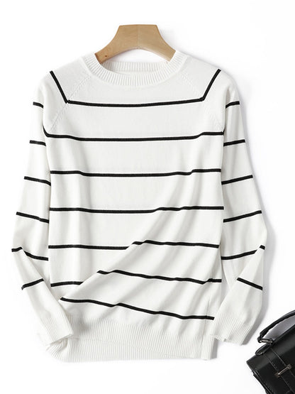 &OS striped long-sleeve knit sweater