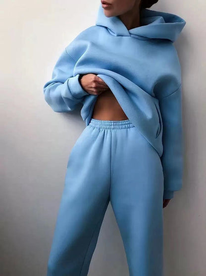 BLUE / S long sleeve hoodies jogger pant suit 14:200004890#BLUE;5:100014064