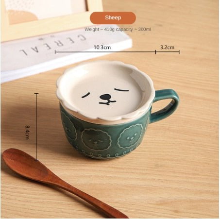 F / 301-400ml cat mug cute ceramic coffee cup 14:365458#F;26:200007962