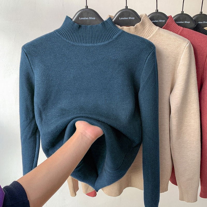 Blue / One Size Knit turtleneck winter sweater vintage 14:173;5:200003528