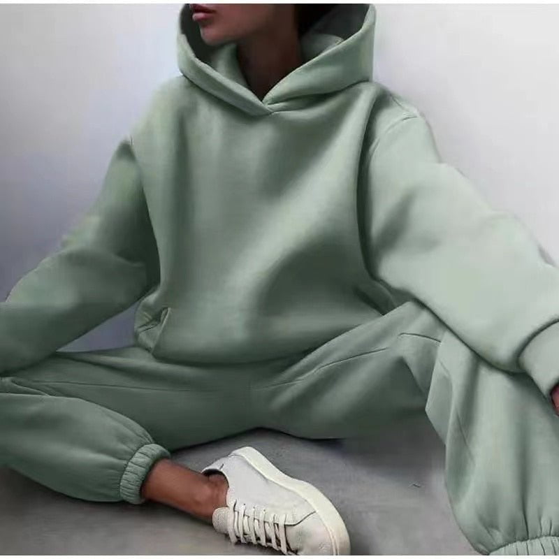 GREEN / S long sleeve hoodies jogger pant suit 14:365458#GREEN;5:100014064