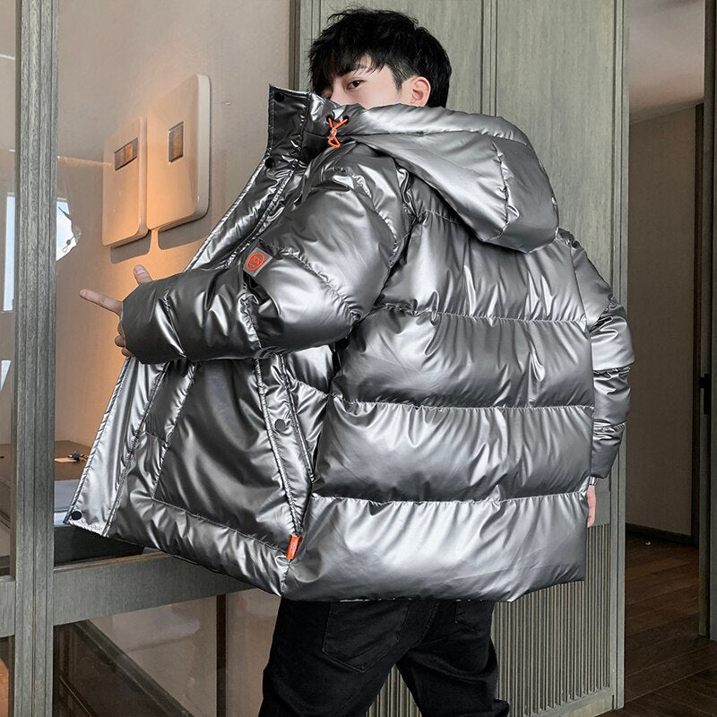 The "C7"essential shiny puffer jacket