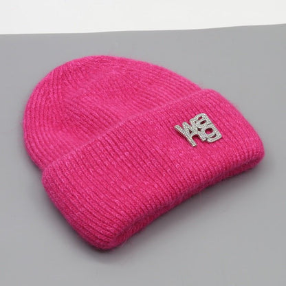 hot pink / 54-60cm real rabbit fur winter hat 14:496#hot pink;5:361386#54-60cm