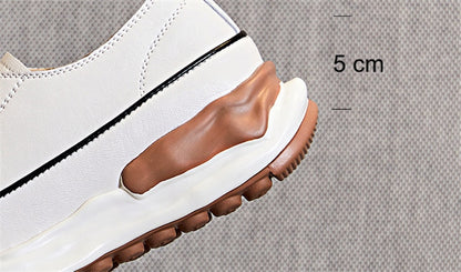 Loé leather platform-top sneakers