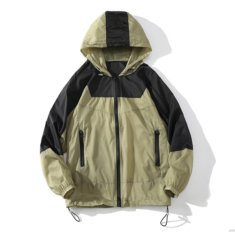 &OS loose summer hooded jacket